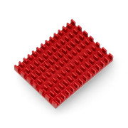 Heat sink 40x30x5mm for Raspberry Pi 4 with thermal conductive tape - red