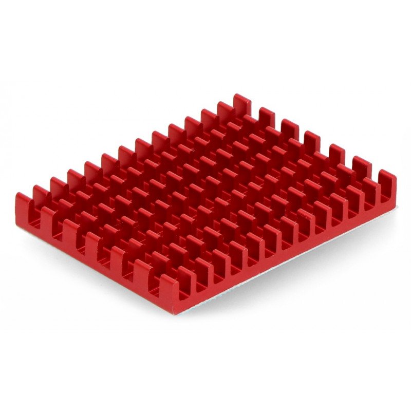 Heat sink 40x30x5mm for Raspberry Pi 4 with thermal conductive tape - red