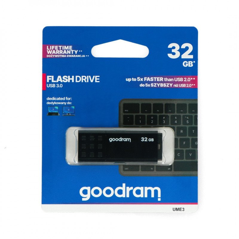 GoodRam Flash Drive - USB 3.0 UME3 Black 32GB