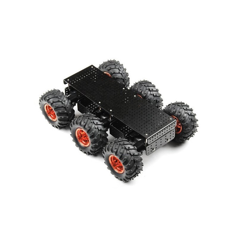 Dagu Wild Thumper 6WD Chassis Black - 6 Wheel Chassis with DC