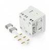 Concealed socket 230V single 45x45mm 16A Schuko - white + connector - zdjęcie 4