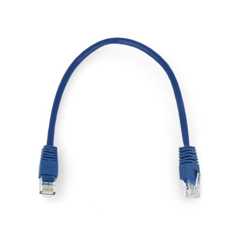 Ethernet Patchcord UTP 5e 0,25m - blue
