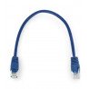 Ethernet Patchcord UTP 5e 0,25m - blue - zdjęcie 2