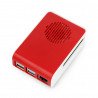 Raspberry Pi 4B - ABS - LT-4A11 - white red - with fan blue LED backlight - zdjęcie 1