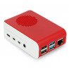 Raspberry Pi 4B - ABS - LT-4A11 - white red - with fan blue LED backlight - zdjęcie 4