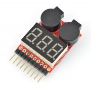Li-pol 2-8S voltage indicator with buzzer