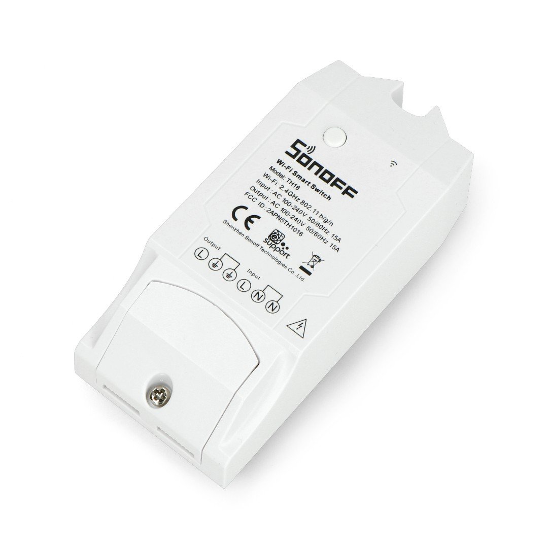 SONOFF TH Origin Wifi Switch Smart Home Controller Temperature Humidity  Monitor Switch 20A Max SONOFF TH10/16 Upgrade Version