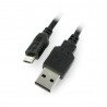 MicroUSB cable with On/Off switch black - 1m - zdjęcie 1