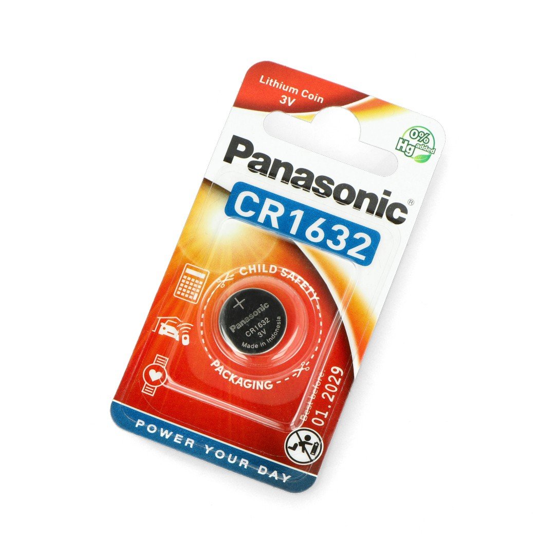 Lithium battery CR1632 3V Panasonic- 5pcs.