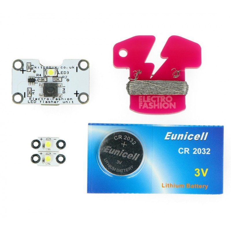 Electro-Fashion set with three LED modules