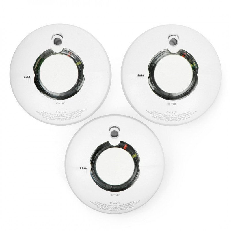 Set: Three FireAngel ST-630 smoke detectors + Wi-Safe2 modules