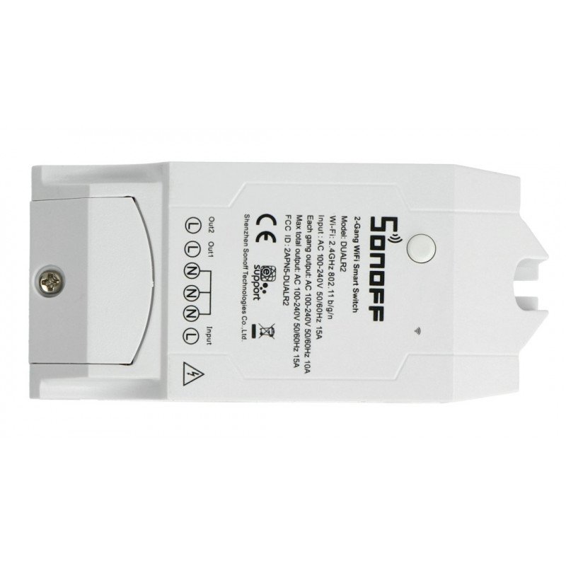 Sonoff Dual R2 - 2x relay 230V - WiFi switch Android / iOS