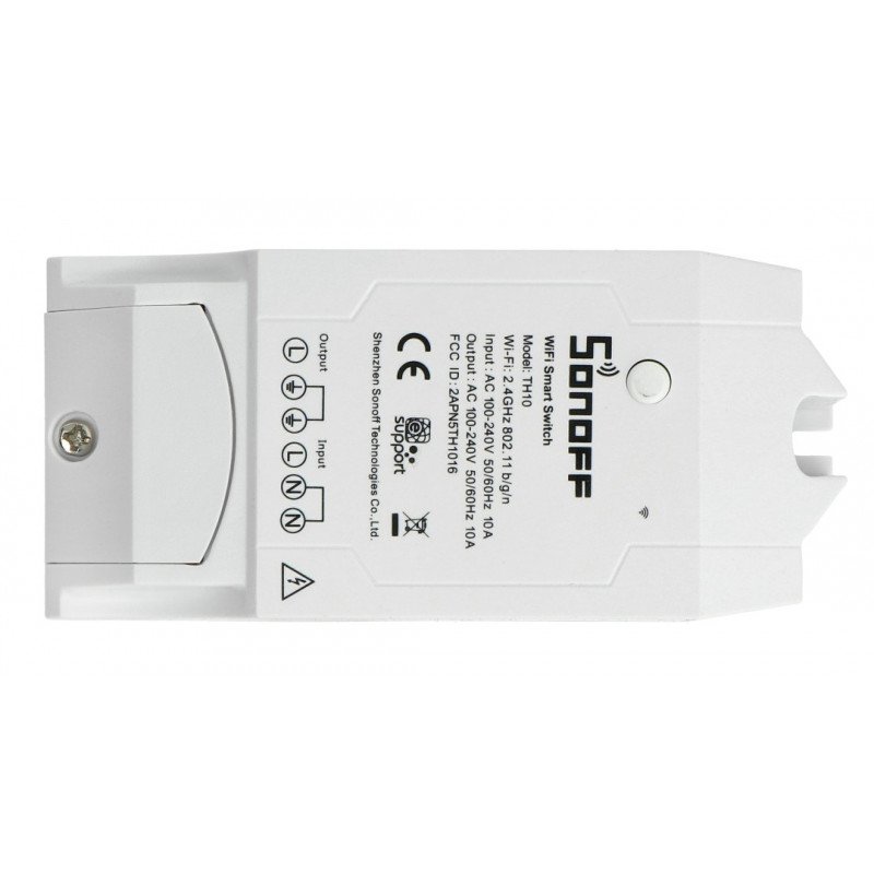 Sonoff TH10 - 230V relay with temperature and humidity measurement - WiFi switch Android / iOS