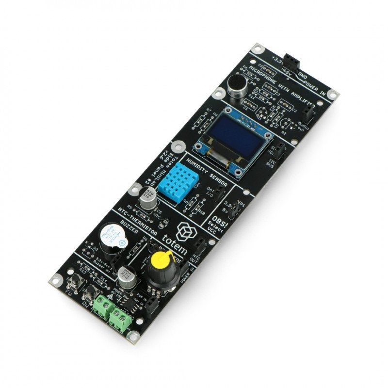 Side panel with Totem Mini Lab lien sensors
