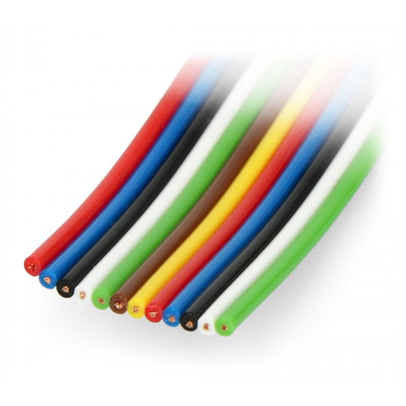 Ribbon cable TLWY - 12x0.35mm²/AWG 22 - multicoloured - 50m