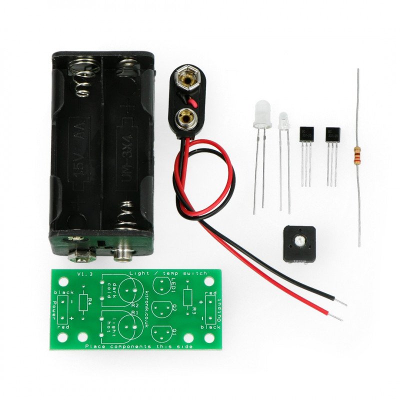 Twilight sensor construction kit with LED