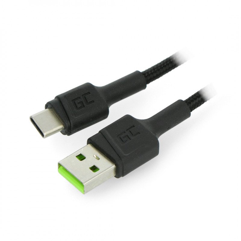 Cable GC Ray USB - USB-C 1.2m, Green backlight