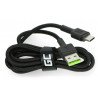 Green Cell Ray cable USB 2.0 type A - USB 2.0 type C with backlight - 1.2 m black with braid - zdjęcie 3