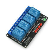 Relay module 4 channels - 10A/250VAC contacts - 5V coil