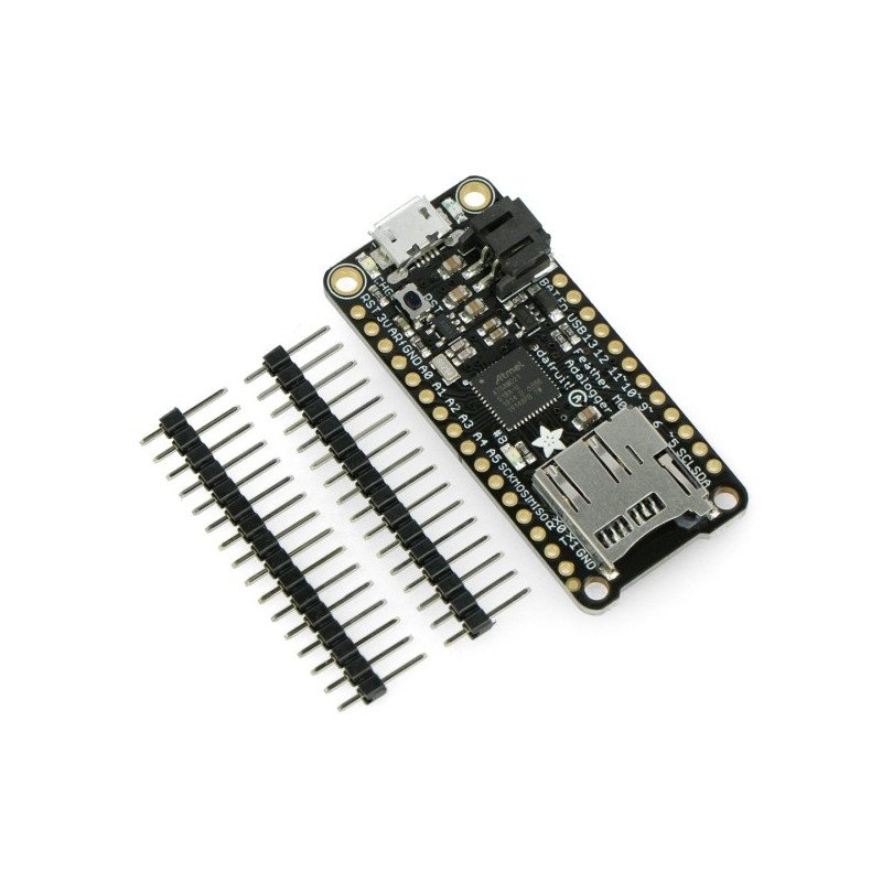 Adafruit Feather M0 Adalogger with microSD card reader, compatible with Arduino