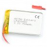 Battery Li-Pol Akyga 750mAh 1S 3.7V - JST-BEC connector + socket Battery Li-Pol Akyga 750mAh 1S 3.7V - JST-BEC connector + socket - zdjęcie 1