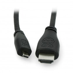 MicroHDMI cable - HDMI - original for Raspberry Pi 4 - 2m - black