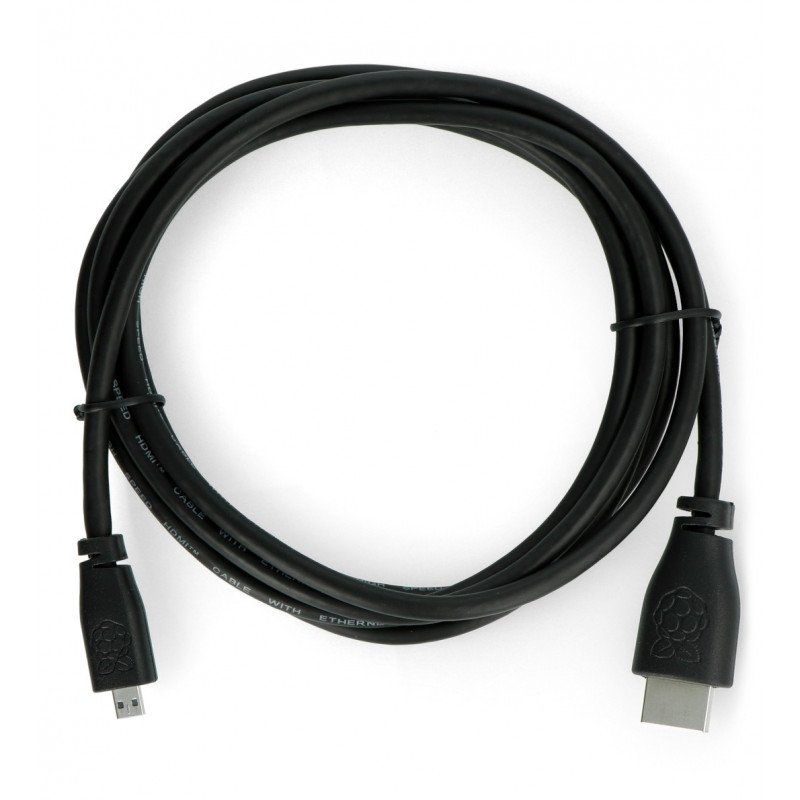 MicroHDMI cable - HDMI - original for Raspberry Pi 4 - 1m - black