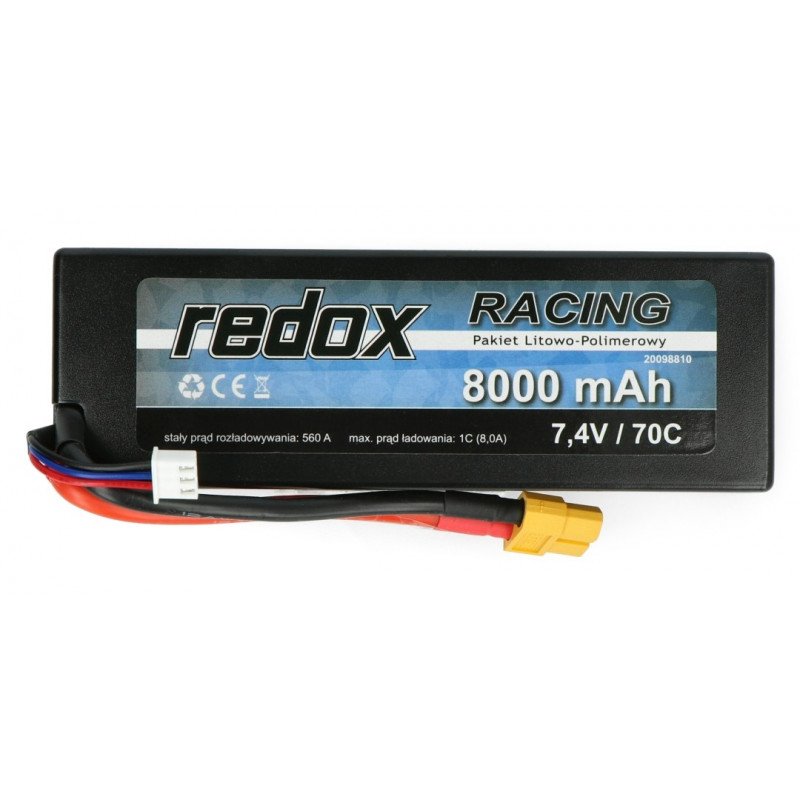 Li-Pol Redox Racing package 8000mAh 70C 2S 7.4V