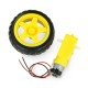 Wheel + motor 65x26mm 5V with gear 48:1 + wires
