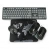 4in1 Natec Tetra Wireless Kit Keyboard + Mouse + Speakers + US pad - black and grey - zdjęcie 1