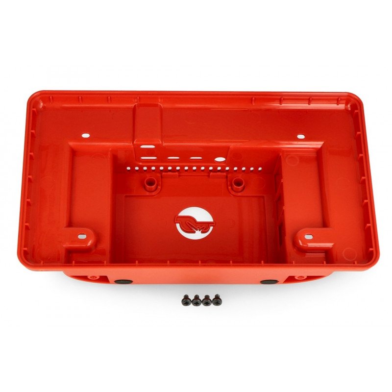 Case for Raspberry Pi 4B and 7" touch screen - red