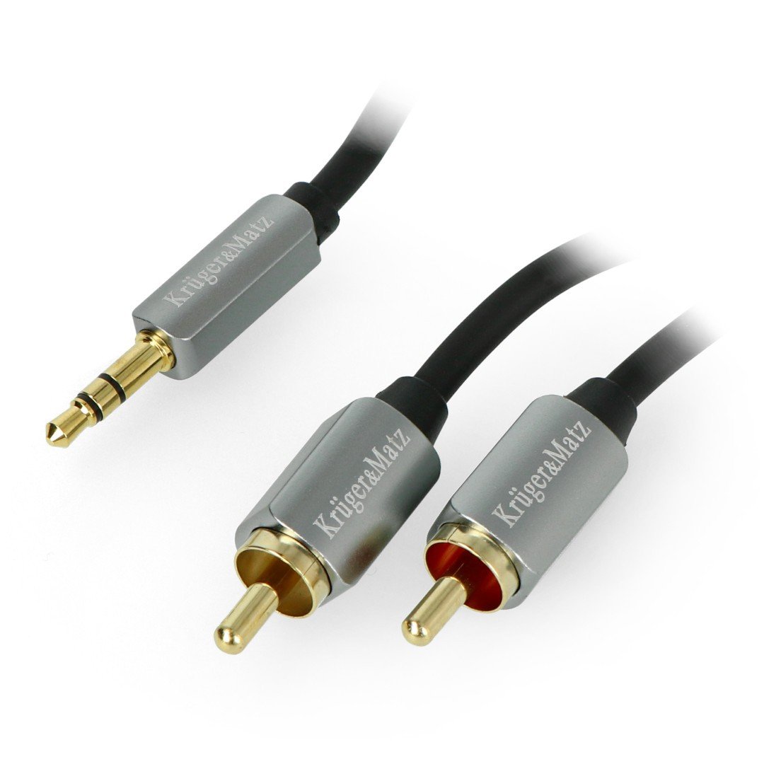 Cable 1m: jack 3.5mm to 2x RCA male