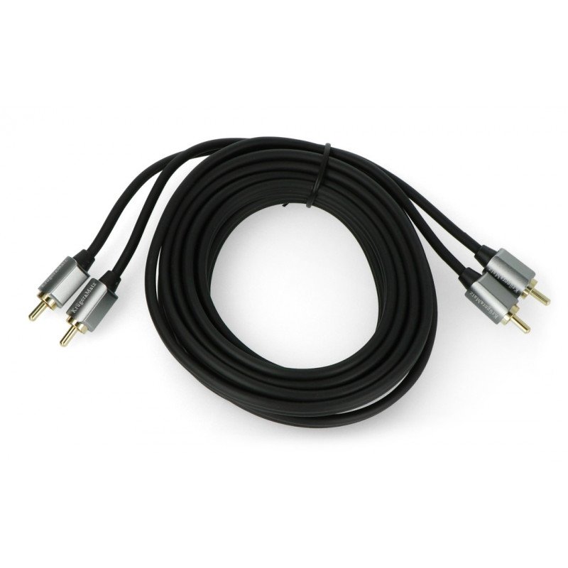 Kruger&Matz cable 2x RCA - 2x RCA black - 3m