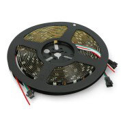 RGB LED bar WS2812B - digital, addressed - IP65 30 LED/m, 9W/m, 5V - 5m - black