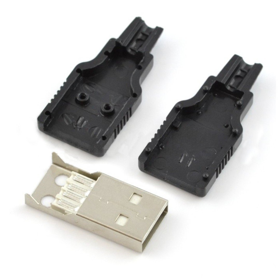 USB plug type A - for plastic cable