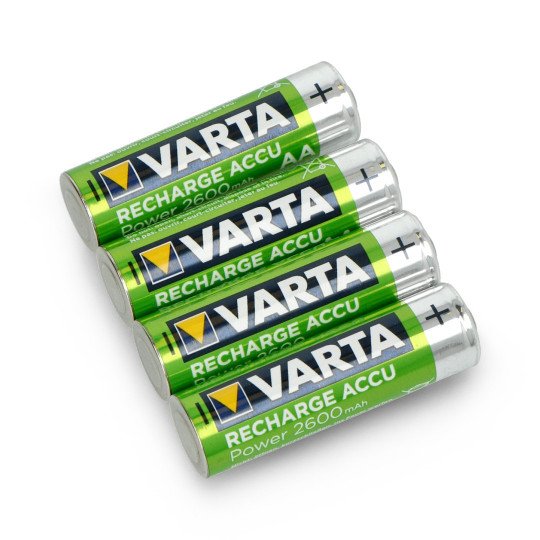 Pack of 4 High Capacity NiMH Rechargeable AA Batteries