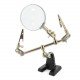 Mounting bracket with magnifying glass - third hand Mounting bracket with magnifying glass - third hand