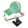 Mounting bracket with magnifying glass - third hand Mounting bracket with magnifying glass - third hand - zdjęcie 2