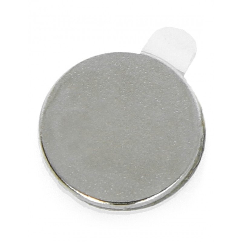 Round neodymium magnet with adhesive layer S N35/Ni - 10x1mm