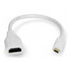 MicroHDMI adapter - HDMI original for Raspberry Pi 4B - 235 mm - white - zdjęcie 2