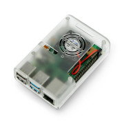 Raspberry Pi 4B housing with fan - transparent