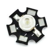 Power LED Star 3 W - red with heat sink