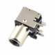 RCA female angled shielded THT female socket with black marker RCA female angled shielded THT female socket with black marker