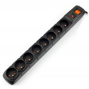 Power strip with protection Acar S8 black - 8 sockets - 1,5m