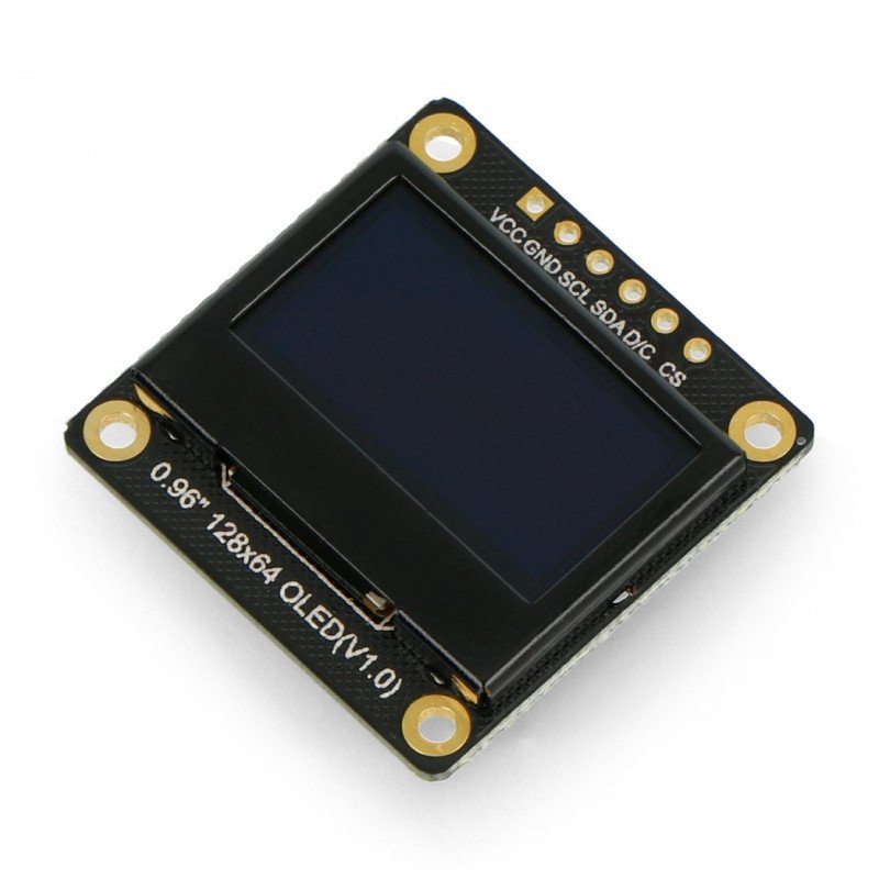 OLED monochrome graphic display 0.96'' 128x64px I2C/SPI - DFRobot DFR0650