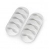 Cable organizer Blow - self-adhesive with 5 white clips - 2pcs. - zdjęcie 1