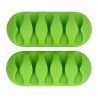Organizer for cables Blow - self-adhesive with 5 green clips - 2pcs. - zdjęcie 2
