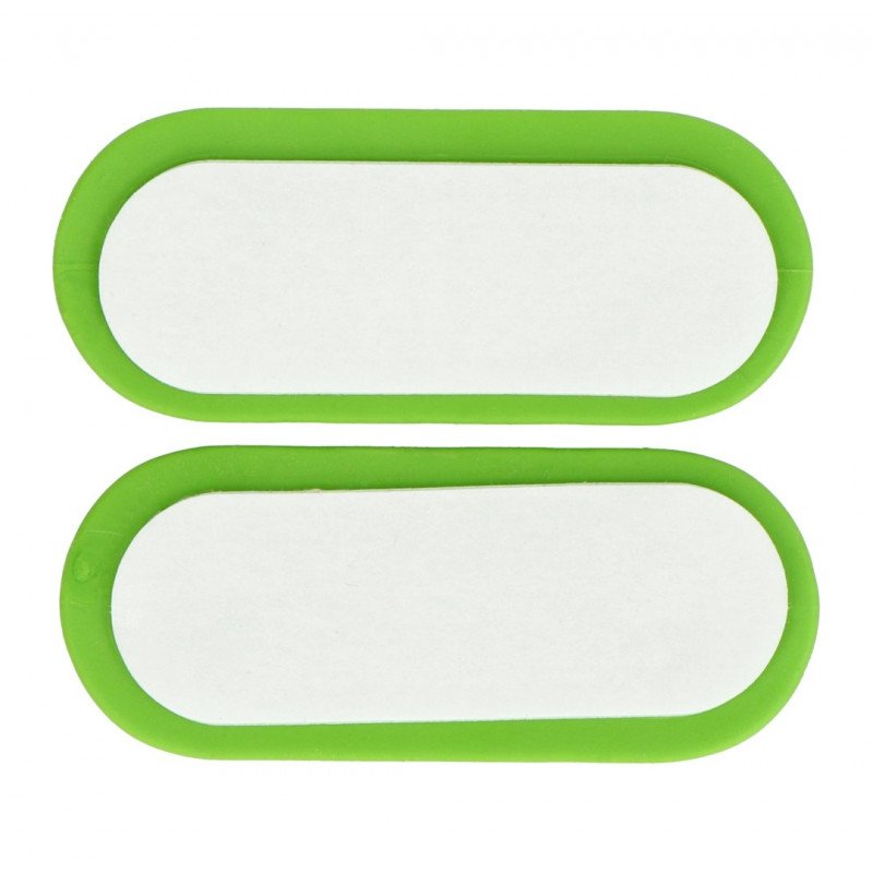 Organizer for cables Blow - self-adhesive with 5 green clips - 2pcs.