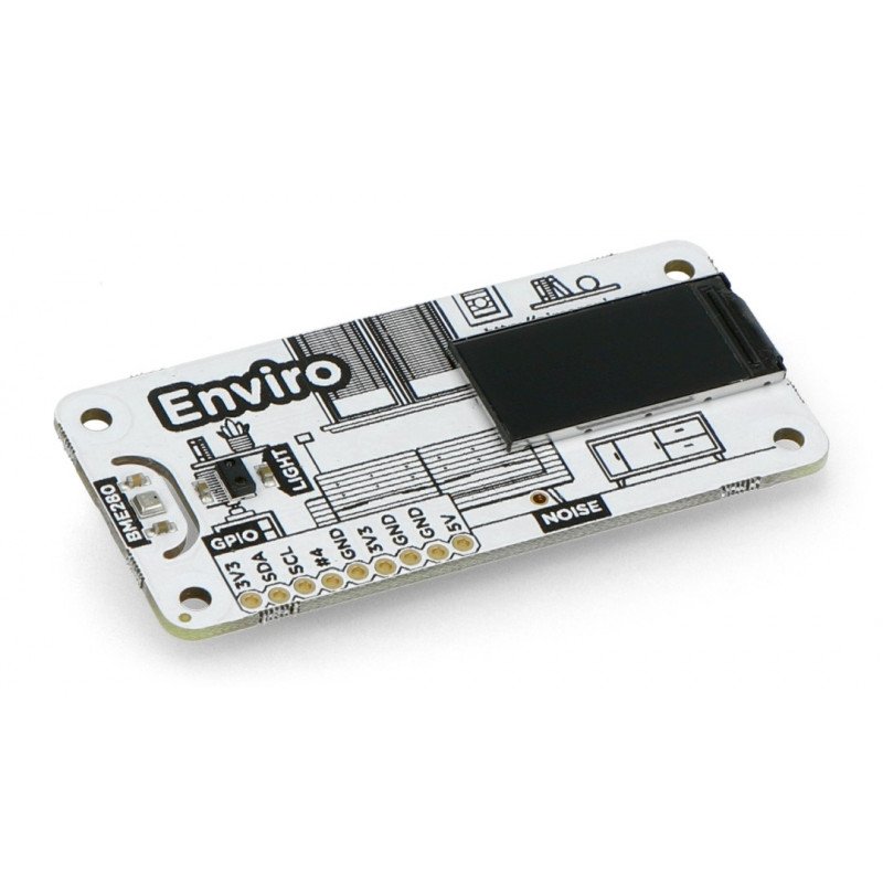 Enviro pHAT - sensor for temperature, pressure, light intensity and close-up - cap for Raspberry Pi