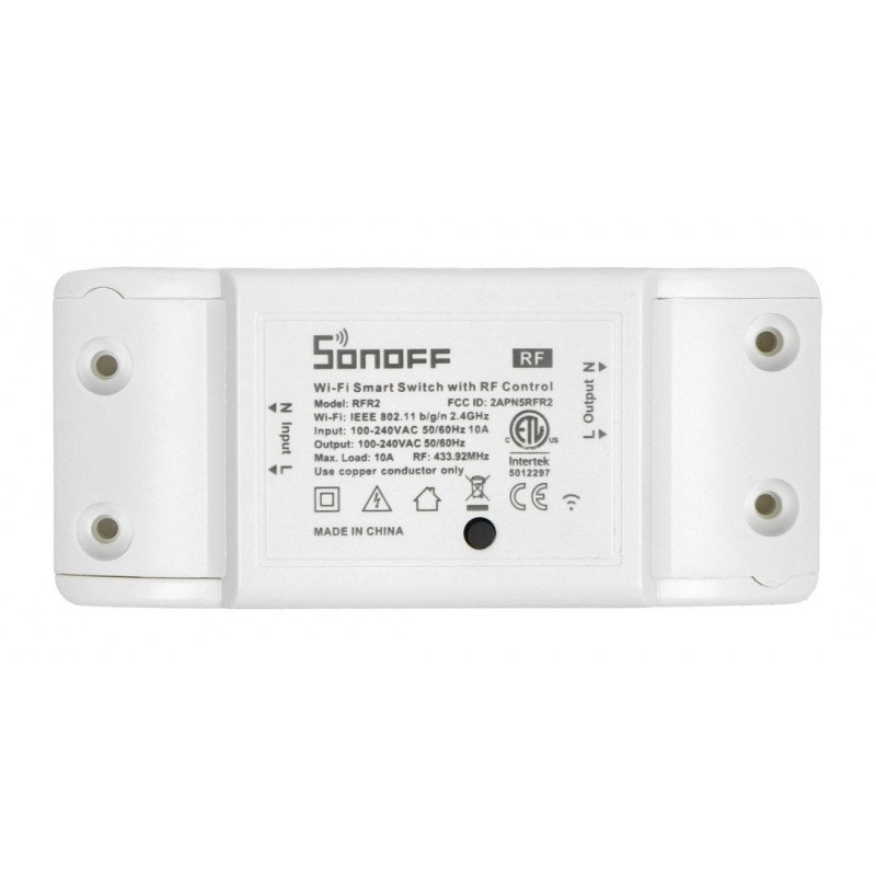 Sonoff RF R2 - 230V relay - RF 433MHz + WiFi Android / iOS switch